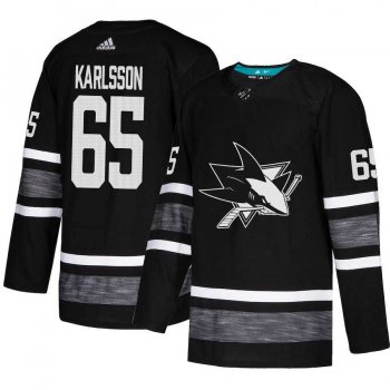 Youth Adidas Sharks #65 Erik Karlsson Black Authentic 2019 All-Star Stitched Youth NHL Jersey