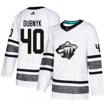 Youth Adidas Wild #40 Devan Dubnyk White Authentic 2019 All-Star Stitched Youth NHL Jersey