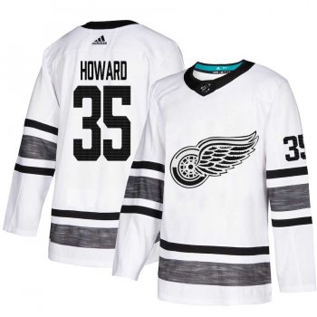 Youth Adidas Red Wings #35 Jimmy Howard White Authentic 2019 All-Star Stitched Youth NHL Jersey