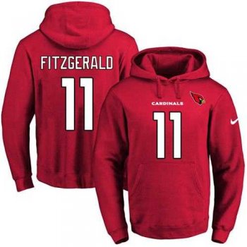 Nike Arizona Cardinals #11 Larry Fitzgerald Red Name & Number Pullover NFL Hoodie