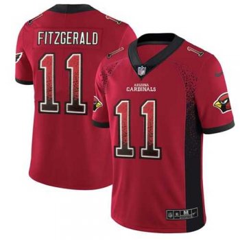 Nike Arizona Cardinals #11 Larry Fitzgerald Red Team Color Men's Stitched NFL Limited Rush Drift Fashion Jersey