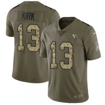 Nike Arizona Cardinals #13 Christian Kirk Olive Camo Men's Stitched NFL Limited 2017 Salute to Service Jersey