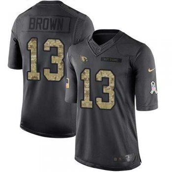 Nike Arizona Cardinals #13 Jaron Brown Black Men's Stitched NFL Limited 2016 Salute to Service Jersey