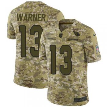 Nike Arizona Cardinals #13 Kurt Warner Camo Men's Stitched NFL Limited 2018 Salute to Service Jersey