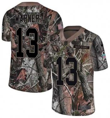 Nike Arizona Cardinals #13 Kurt Warner Camo Men's Stitched NFL Limited Rush Realtree Jersey