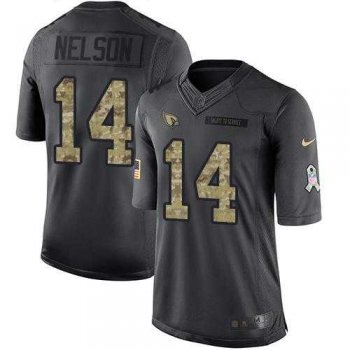 Nike Arizona Cardinals #14 J.J. Nelson Black Men's Stitched NFL Limited 2016 Salute to Service Jersey