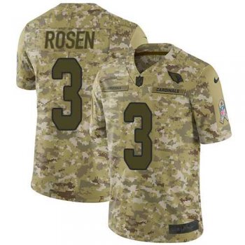 Nike Arizona Cardinals #3 Josh Rosen Camo Men's Stitched NFL Limited 2018 Salute to Service Jersey