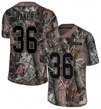 Nike Arizona Cardinals #36 Budda Baker Camo Men's Stitched NFL Limited Rush Realtree Jersey