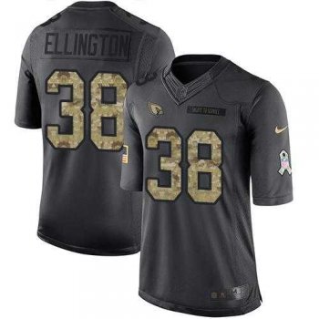 Nike Arizona Cardinals #38 Andre Ellington Black Men's Stitched NFL Limited 2016 Salute to Service Jersey