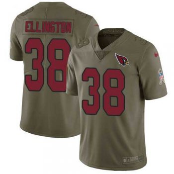 Nike Arizona Cardinals #38 Andre Ellington Olive Men's Stitched NFL Limited 2017 Salute to Service Jersey