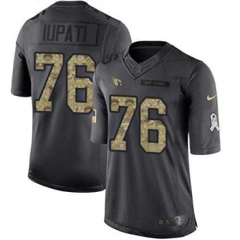 Nike Arizona Cardinals #76 Mike Iupati Black Men's Stitched NFL Limited 2016 Salute to Service Jersey