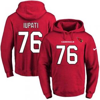 Nike Arizona Cardinals #76 Mike Iupati Red Name & Number Pullover NFL Hoodie