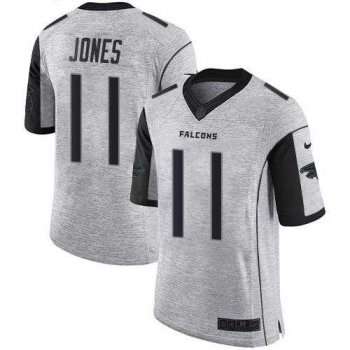 Nike Atlanta Falcons #11 Julio Jones Gray Men's Stitched NFL Limited Gridiron Gray II Jersey