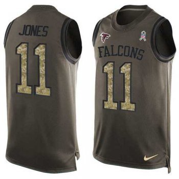 Nike Atlanta Falcons #11 Julio Jones Green Men's Stitched NFL Limited Salute To Service Tank Top Jersey