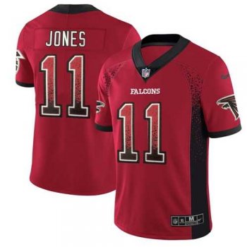 Nike Atlanta Falcons #11 Julio Jones Red Team Color Men's Stitched NFL Limited Rush Drift Fashion Jersey