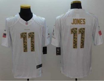 Nike Atlanta Falcons #11 Julio Jones White Men's Stitched NFL Limited Salute to Service Jersey