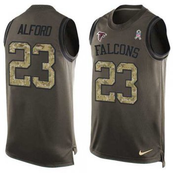 Nike Atlanta Falcons #23 Robert Alford Green Men's Stitched NFL Limited Salute To Service Tank Top Jersey