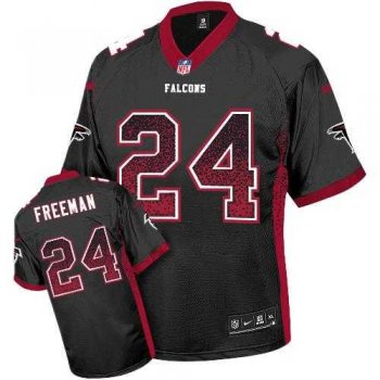 Nike Atlanta Falcons #24 Devonta Freeman Black Alternate Men's Stitched NFL Elite Drift Fashion Jersey