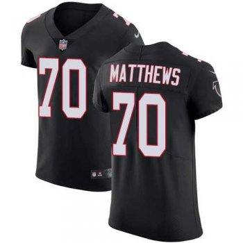 Nike Atlanta Falcons #70 Jake Matthews Black Alternate Men's Stitched NFL Vapor Untouchable Elite Jersey