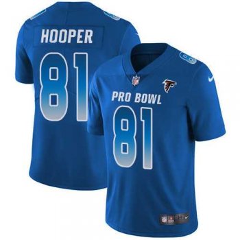 Nike Atlanta Falcons #81 Austin Hooper Royal Men's Stitched NFL Limited NFC 2019 Pro Bowl Jersey