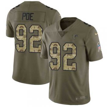 Nike Atlanta Falcons #92 Dontari Poe Olive Camo Men's Stitched NFL Limited 2017 Salute To Service Jersey