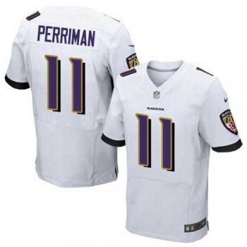 Nike Baltimore Ravens #11 Breshad Perriman White Men's Stitched NFL New Elite Jersey