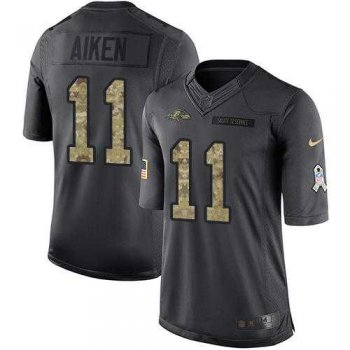 Nike Baltimore Ravens #11 Kamar Aiken Black Men's Stitched NFL Limited 2016 Salute to Service Jersey