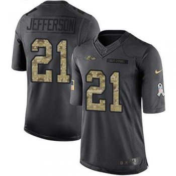 Nike Baltimore Ravens #21 Tony Jefferson Black Men's Stitched NFL Limited 2016 Salute to Service Jersey