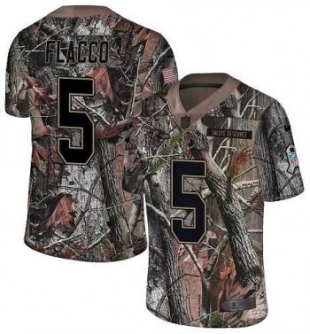 Nike Baltimore Ravens #5 Joe Flacco Camo Men's Stitched NFL Limited Rush Realtree Jersey