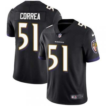 Nike Baltimore Ravens #51 Kamalei Correa Black Alternate Men's Stitched NFL Vapor Untouchable Limited Jersey