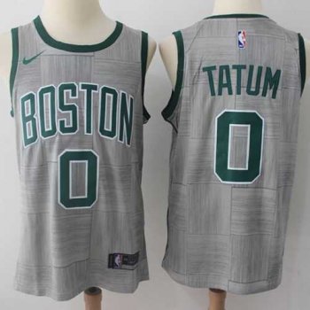 Nike Boston Celtics #0 Jayson Tatum Gray NBA Swingman City Edition Jersey