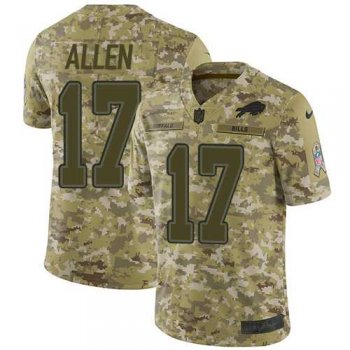 Nike Buffalo Bills #17 Josh Allen Camo Men's Stitched NFL Limited 2018 Salute To Service Jersey