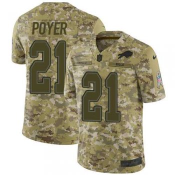 Nike Buffalo Bills #21 Jordan Poyer Camo Men's Stitched NFL Limited 2018 Salute To Service Jersey