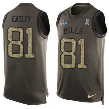 Nike Buffalo Bills #81 Marcus Easley Green Men's Stitched NFL Limited Salute To Service Tank Top Jersey