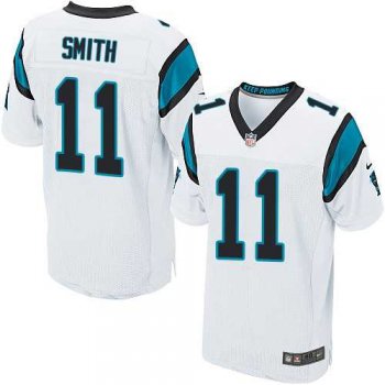 Nike Carolina Panthers #11 Torrey Smith White Men's Stitched NFL Elite Jersey