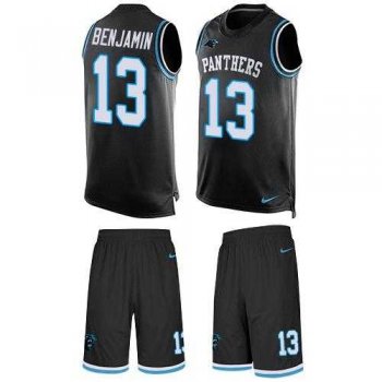 Nike Carolina Panthers #13 Kelvin Benjamin Black Team Color Men's Stitched NFL Limited Tank Top Suit Jersey