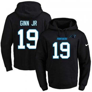 Nike Carolina Panthers #19 Ted Ginn Jr Black Name & Number Pullover NFL Hoodie