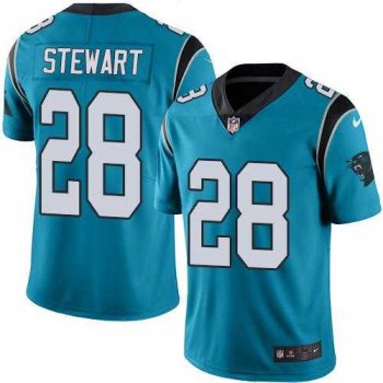 Nike Carolina Panthers #28 Jonathan Stewart Blue Men's Stitched NFL Limited Rush Jersey