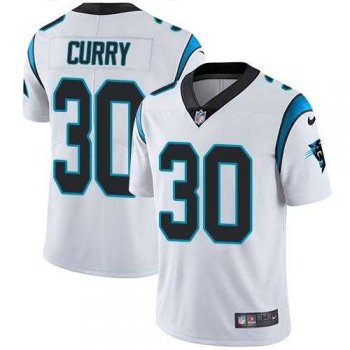 Nike Carolina Panthers #30 Stephen Curry White Men's Stitched NFL Vapor Untouchable Limited Jersey