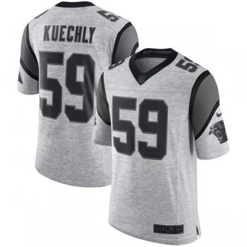 Nike Carolina Panthers #59 Luke Kuechly Gray Men's Stitched NFL Limited Gridiron Gray II Jersey