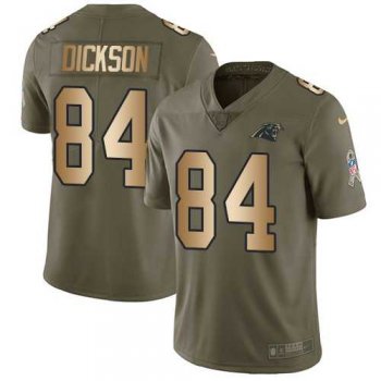 Nike Carolina Panthers #84 Ed Dickson Olive Gold Men's Stitched NFL Limited 2017 Salute To Service Jersey