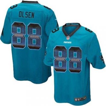 Nike Carolina Panthers #88 Greg Olsen Blue Alternate Men's Stitched NFL Limited Strobe Jersey