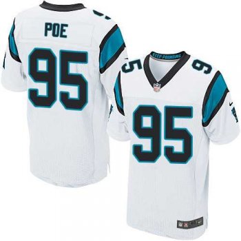 Nike Carolina Panthers #95 Dontari Poe White Men's Stitched NFL Elite Jersey