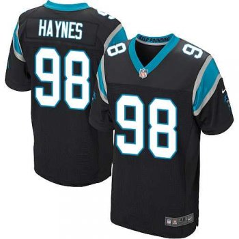 Nike Carolina Panthers #98 Marquis Haynes Black Team Color Men's Stitched NFL Elite Jersey