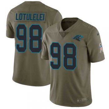 Nike Carolina Panthers #98 Star Lotulelei Olive Men's Stitched NFL Limited 2017 Salute To Service Jersey