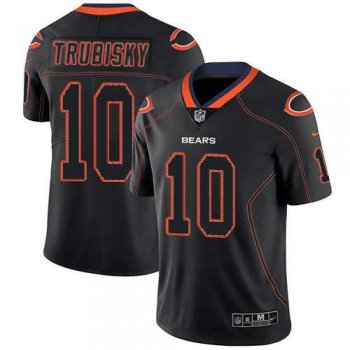 Nike Chicago Bears #10 Mitchell Trubisky Lights Out Black Men's Stitched NFL Limited Rush Jersey