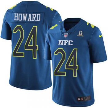 Nike Chicago Bears #24 Jordan Howard Navy Men's Stitched NFL Limited NFC 2017 Pro Bowl Jersey