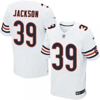 Nike Chicago Bears #39 Eddie Jackson White Men's Stitched NFL Elite Jersey