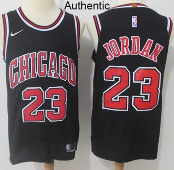 Nike Chicago Bulls #23 Michael Jordan Black NBA Authentic Statement Edition Jersey