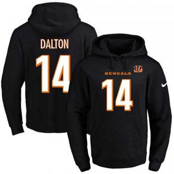 Nike Cincinnati Bengals #14 Andy Dalton Black Name & Number Pullover NFL Hoodie